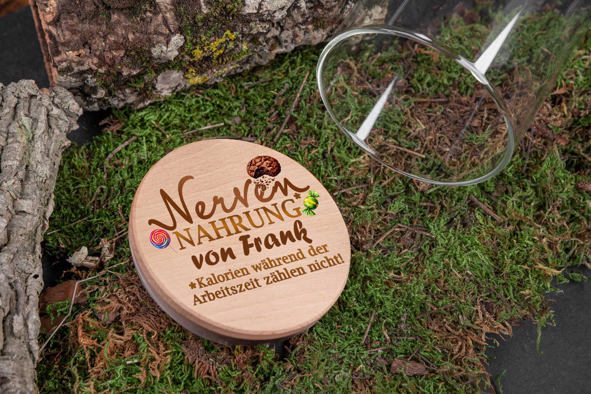 Personalisiertes Vorratsglas mit Name - bunt - Keksglas
