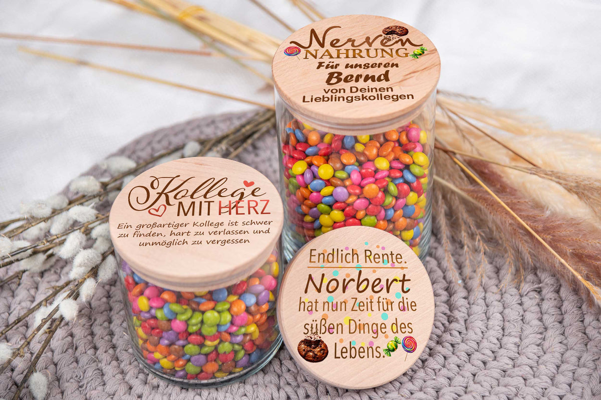 Personalisiertes Vorratsglas mit Name - bunt - Keksglas