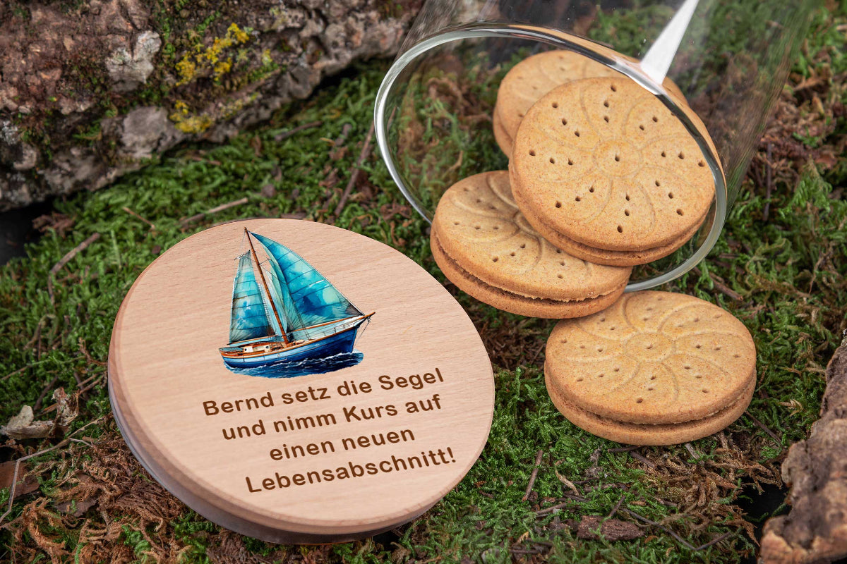 Personalisiertes Vorratsglas mit Name - bunt - Keksglas