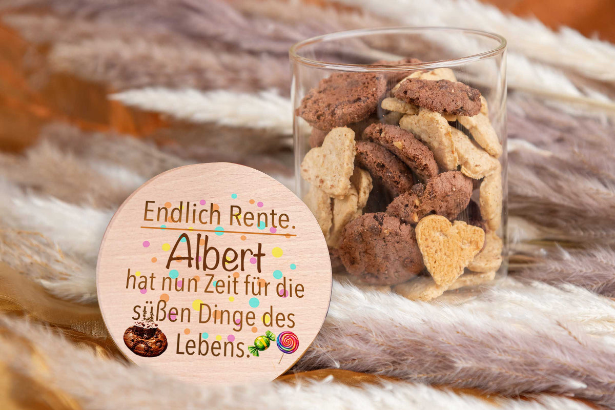 Personalisiertes Vorratsglas mit Name - bunt - Keksglas