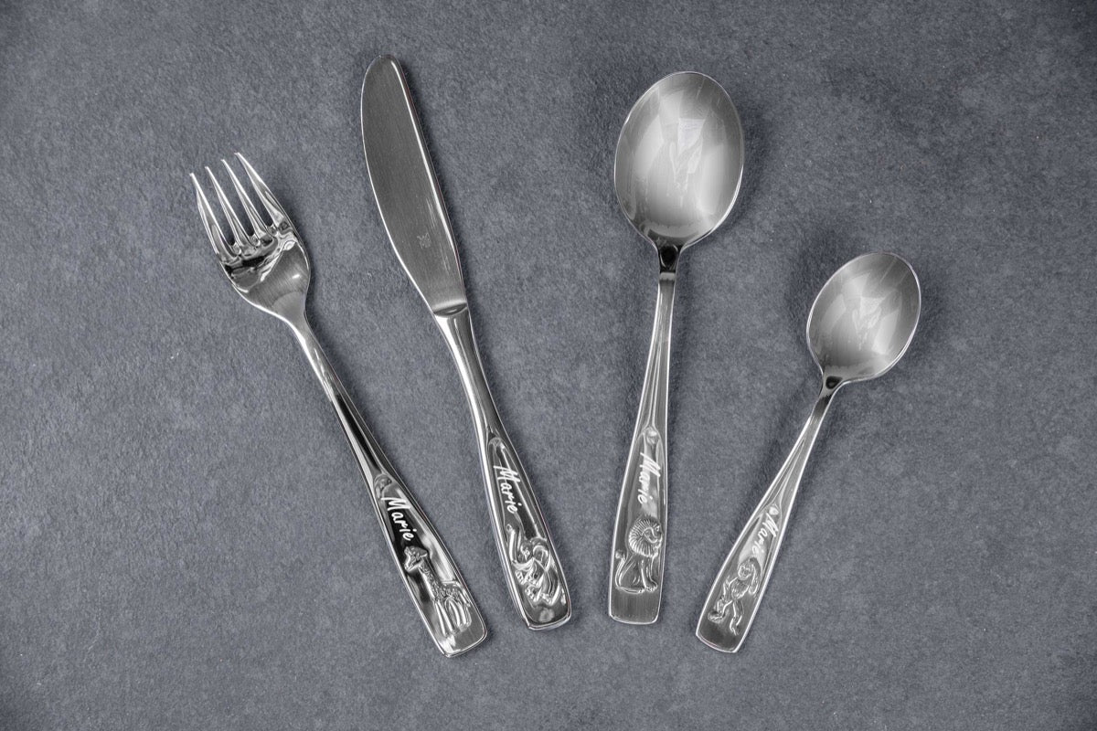 WMF Kinderbesteck Tiere mit Holzbox und Gravur