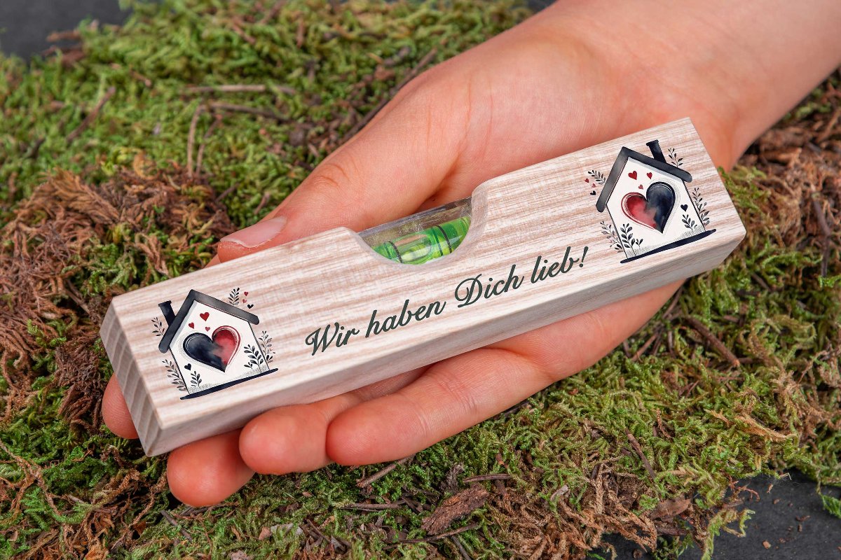 Wasserwaage personalisiert mit Faust Motiv- ideal zum Vatertag