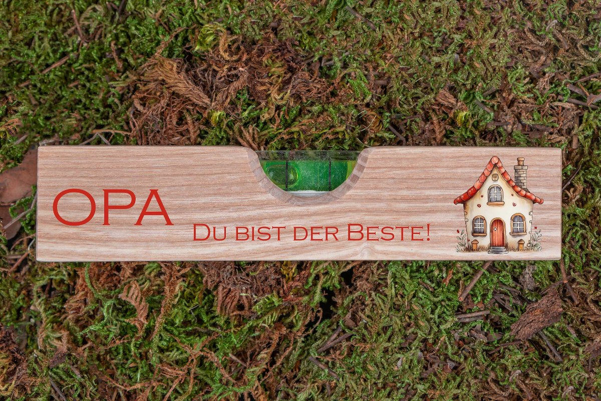 Wasserwaage personalisiert mit Faust Motiv- ideal zum Vatertag