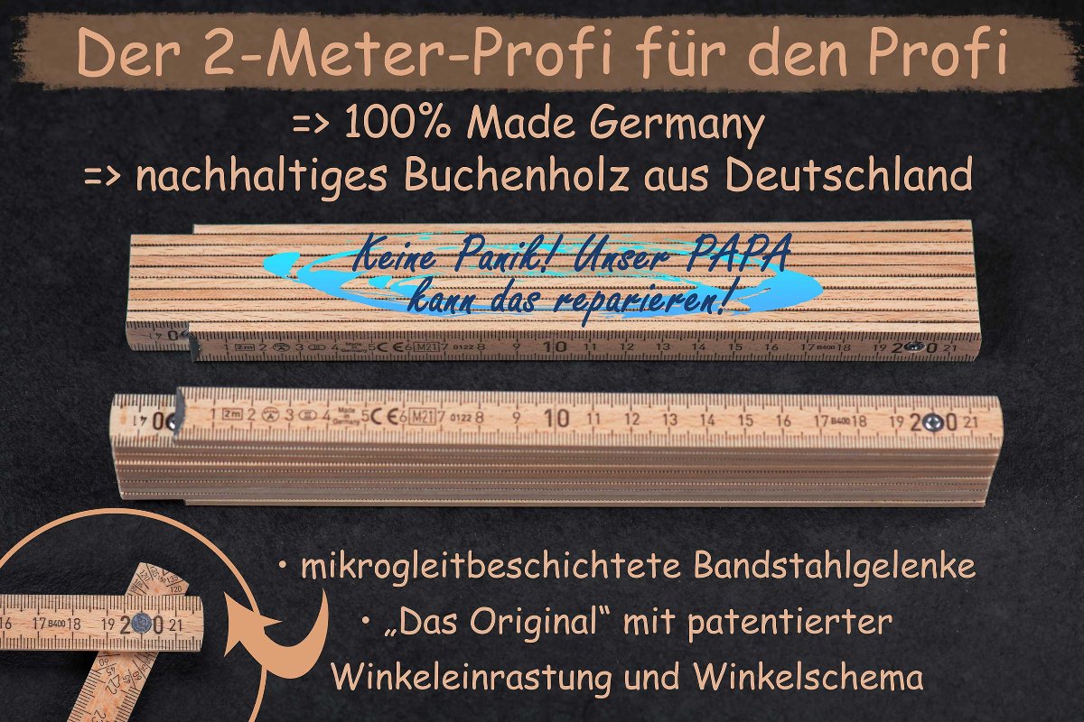 Zollstock personalisiert ideal zum Vatertag