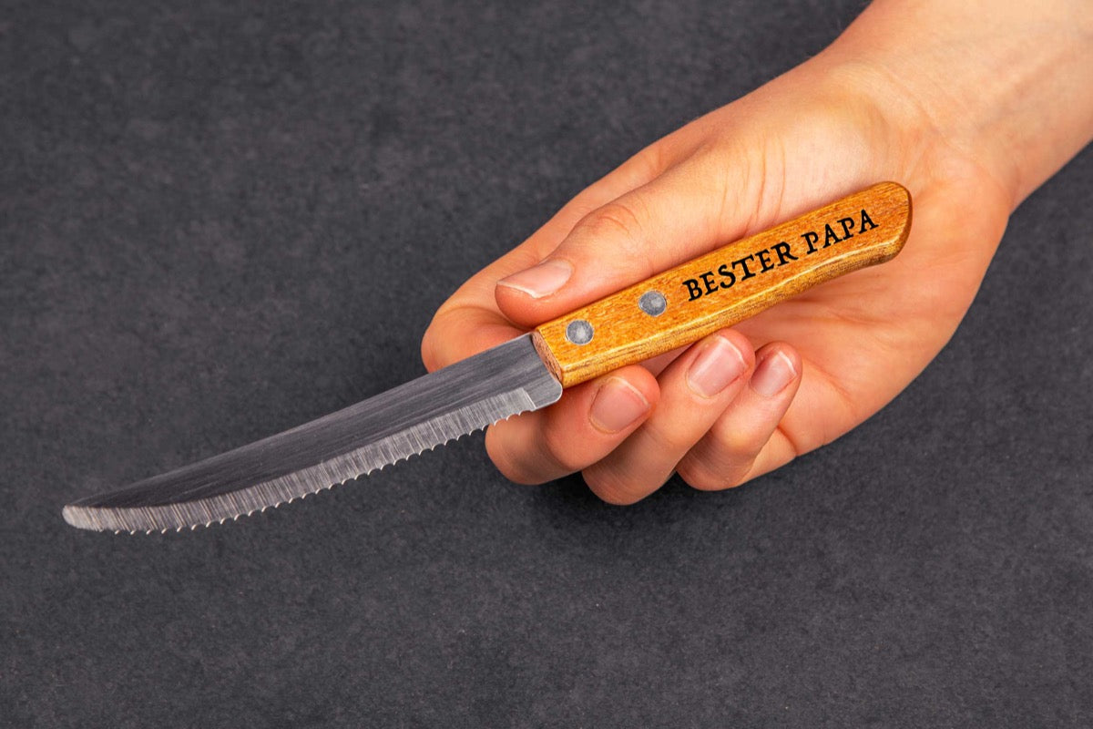 Messer, Gabel und Löffel mit personalisierter Lasergravur