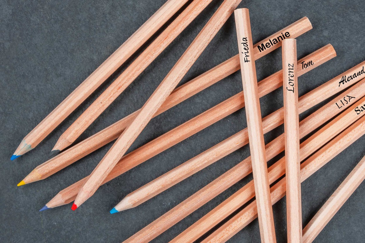 12 Buntstifte-Set mit Namen personalisierbar