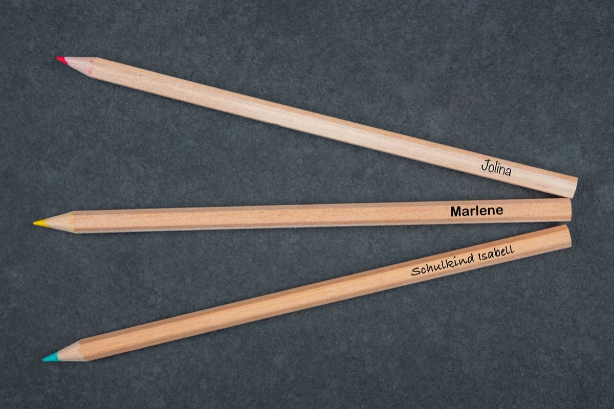 12 Buntstifte-Set mit Namen personalisierbar