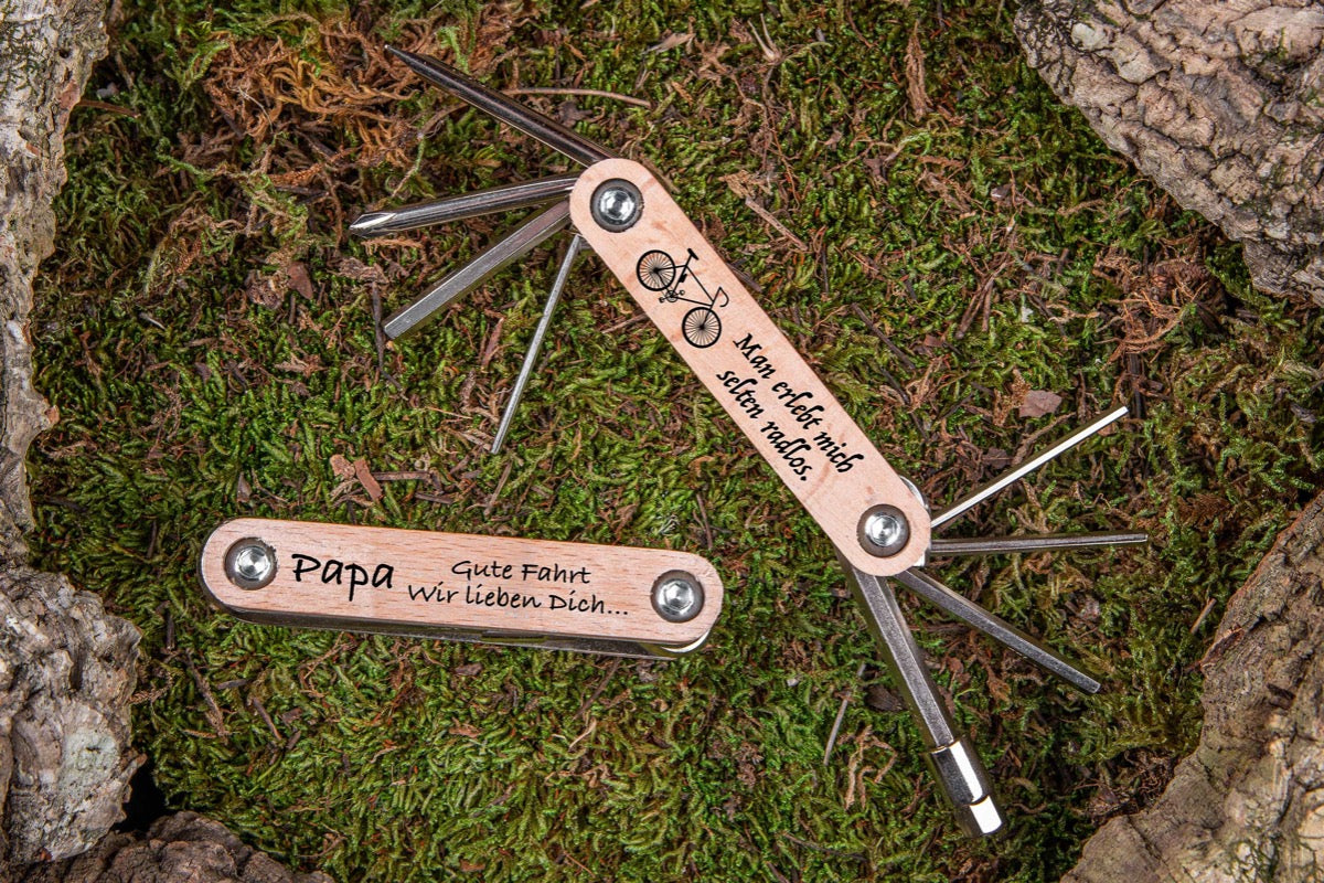 Fahrrad Multitool personalisiert mit Wunschtext