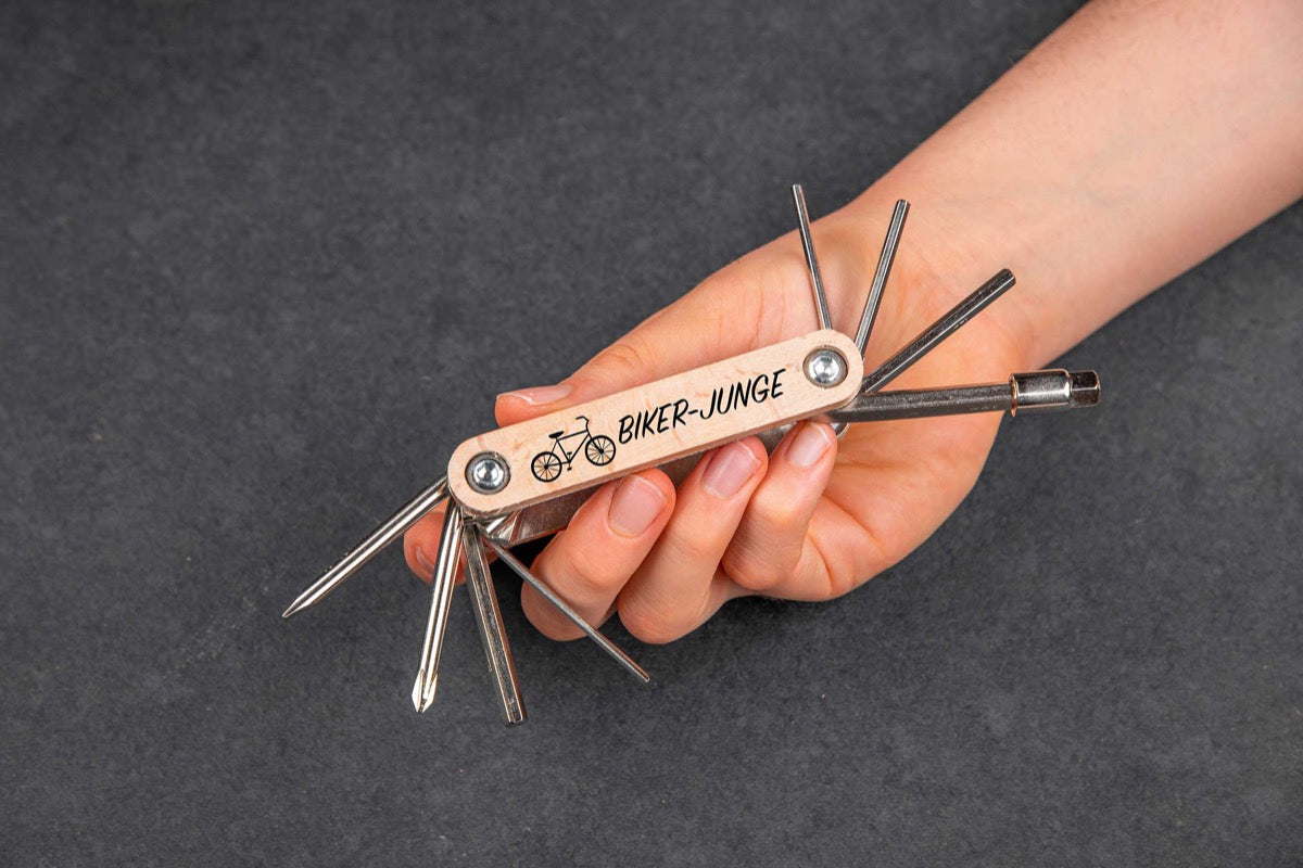 Fahrrad Multitool personalisiert mit Wunschtext