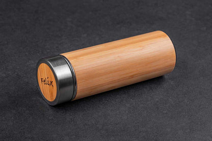 Bambus-Thermobecher mit individueller Lasergravur