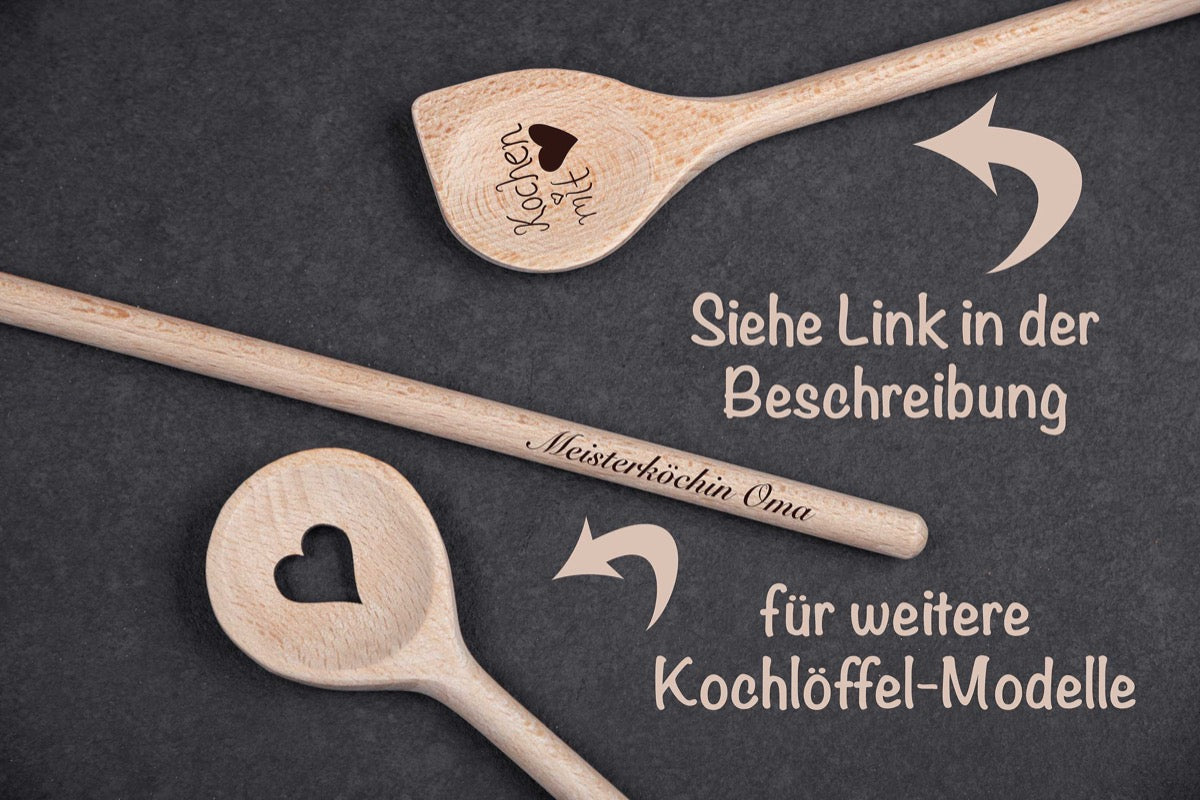 Kirschholz-Kochlöffel mit personalisierter Gravur