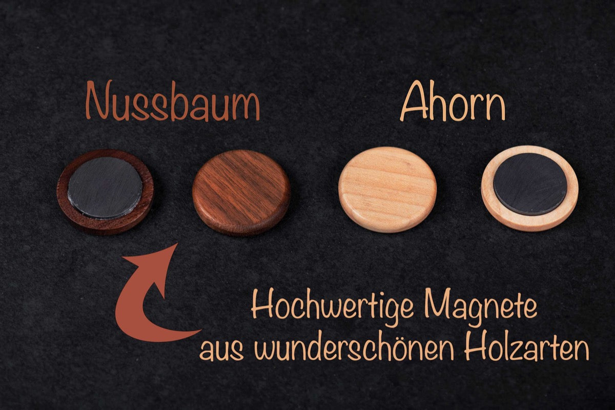 Holz-Magnet mit personalisierter Gravur