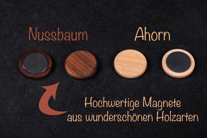Holz-Magnet mit personalisierter Gravur