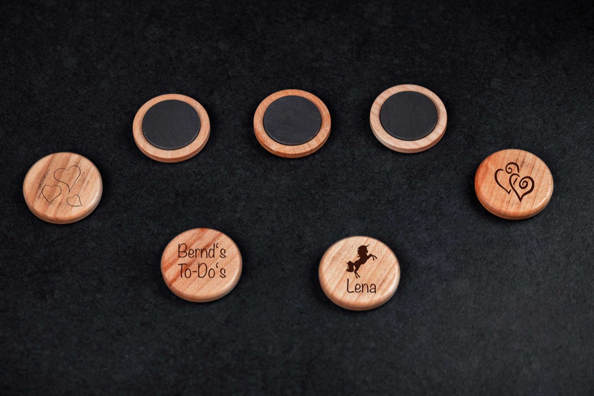 Holz-Magnet mit personalisierter Gravur