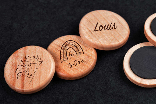 Holz-Magnet mit personalisierter Gravur