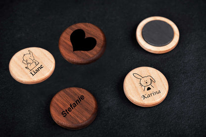 Holz-Magnet mit personalisierter Gravur