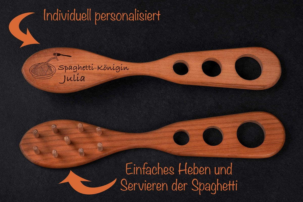 Nudelheber mit personalisierter Gravur