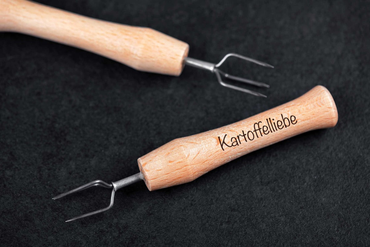 Kartoffel- und Maiskolbenhalter mit individueller Lasergravur