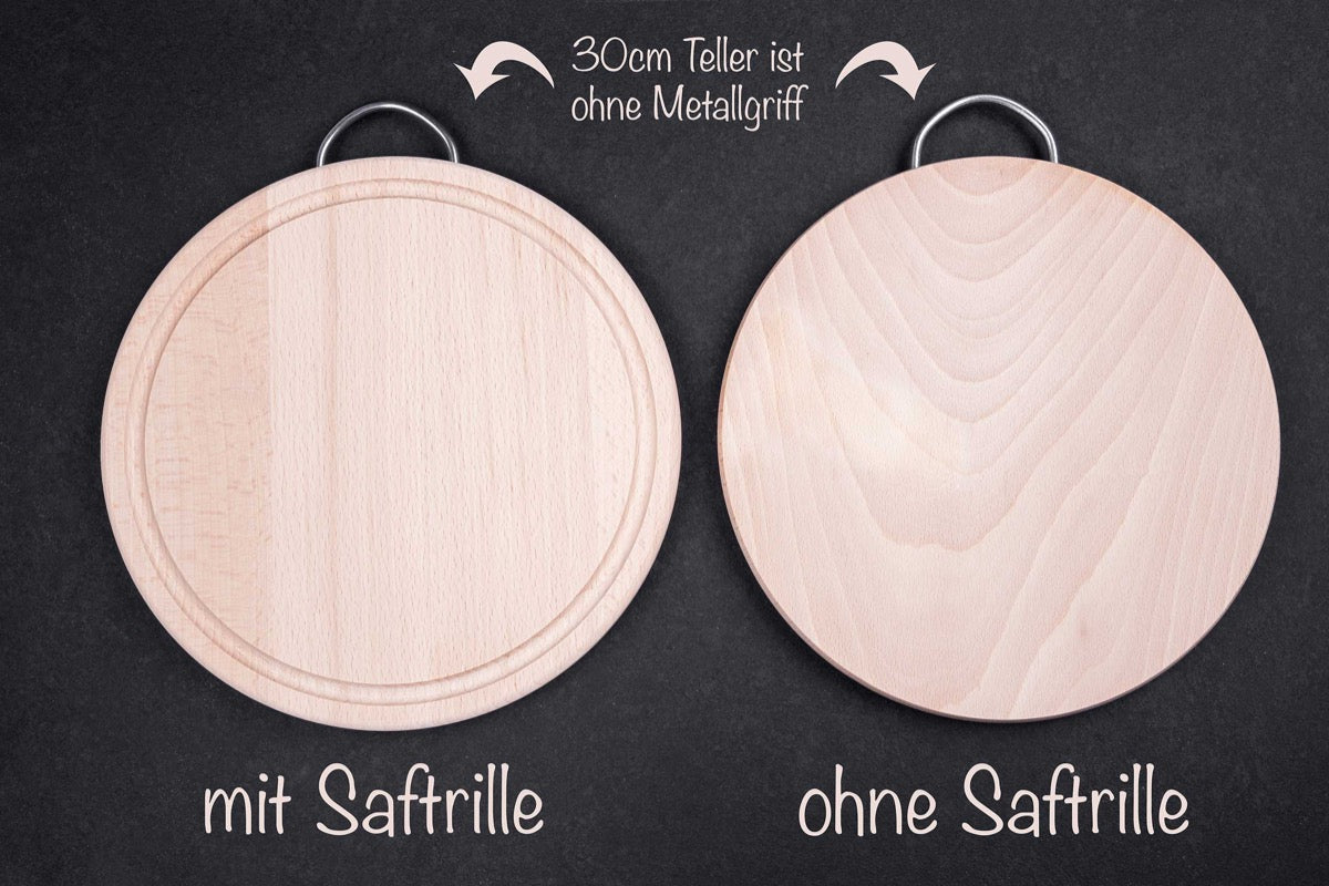 Pizzabrett aus Holz personalisiert