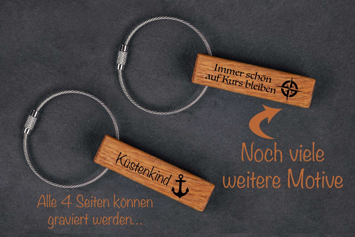 Schlüsselanhänger mit individueller Gravur