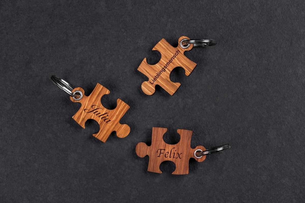Schlüsselanhänger als Puzzlestück