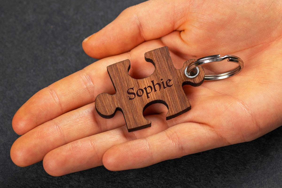Schlüsselanhänger als Puzzlestück