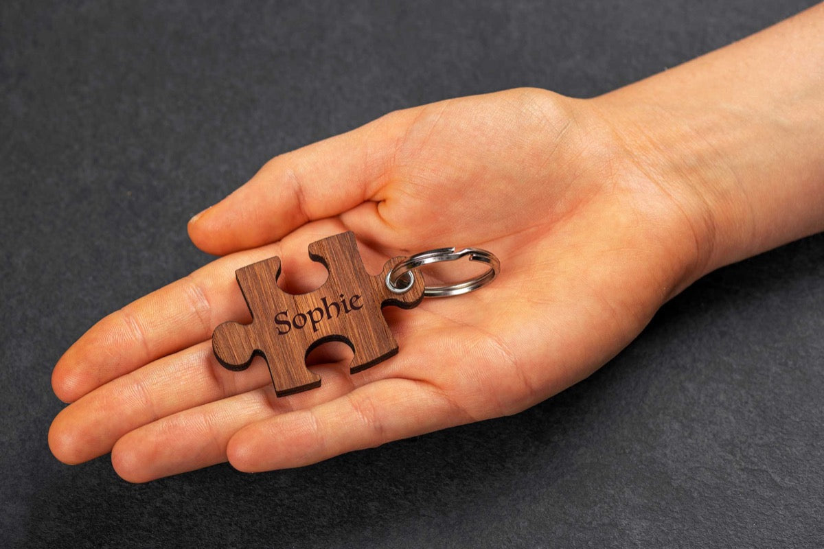 Schlüsselanhänger als Puzzlestück