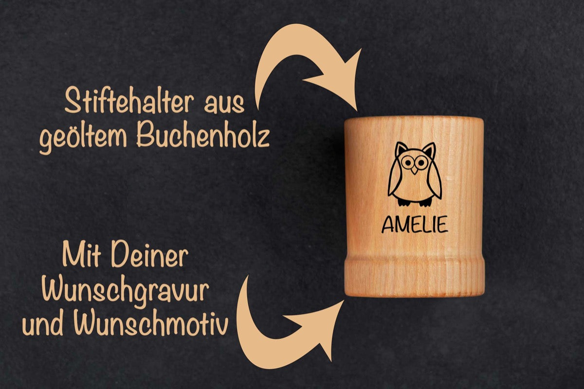 Stiftehalter personalisiert, Einschulung Schulanfang Geschenk