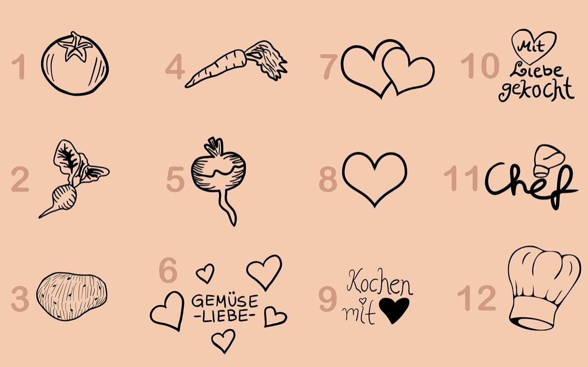 Gemüsebürste mit personalisierter Gravur