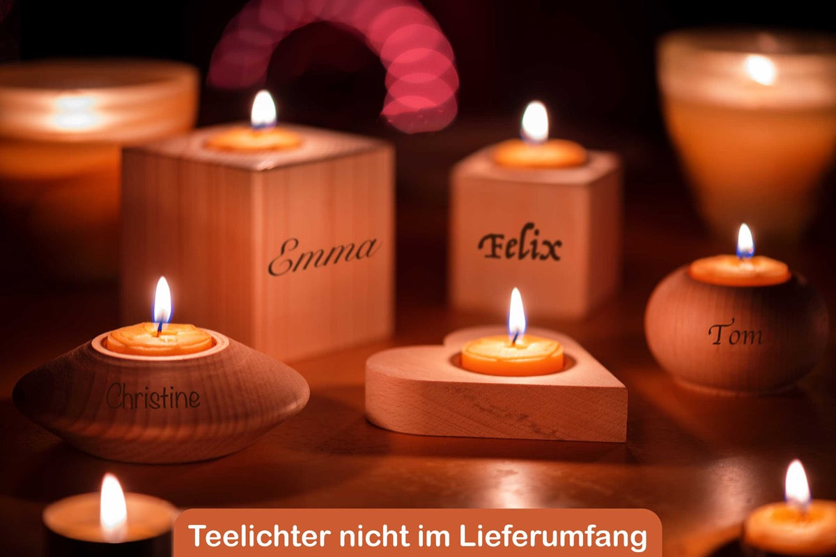 Teelicht in Herzform