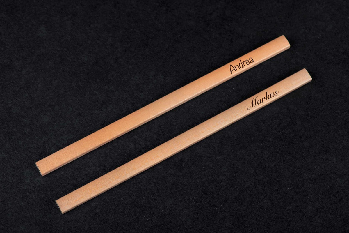 Zimmermannsbleistift mit personalisierter Gravur