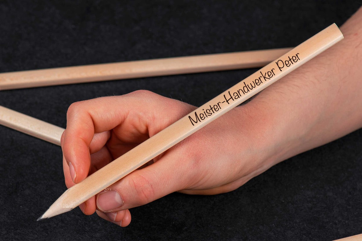 Zimmermannsbleistift mit personalisierter Gravur