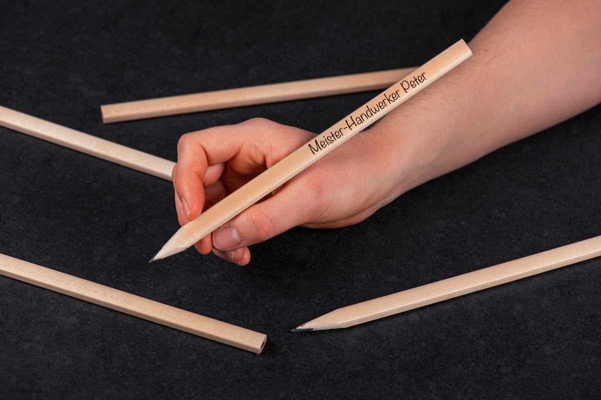 Zimmermannsbleistift mit personalisierter Gravur