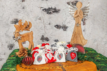 Adventskalender Holzschild mit Name - Adventskiste mit Holzschild