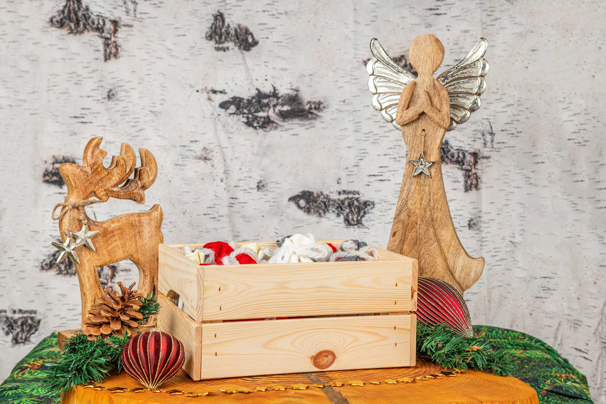 Adventskalender Holzschild mit Name - Adventskiste mit Holzschild