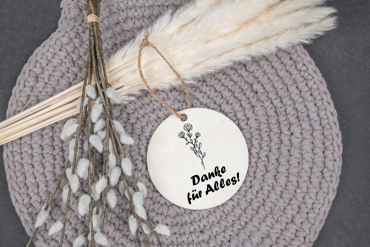 Holz Anhänger personalisiert - Personalisierter Anhänger