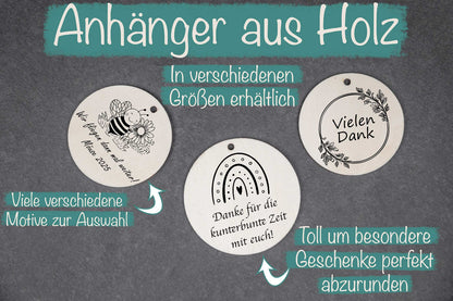 Holz Anhänger personalisiert - Personalisierter Anhänger