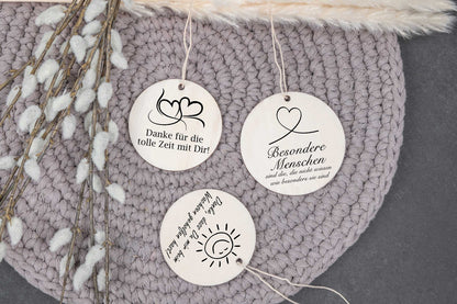 Holz Anhänger personalisiert - Personalisierter Anhänger