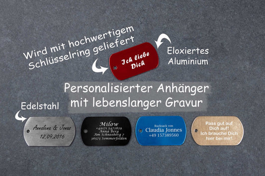 Personalisierter Anhänger mit Deiner Wunschgravur