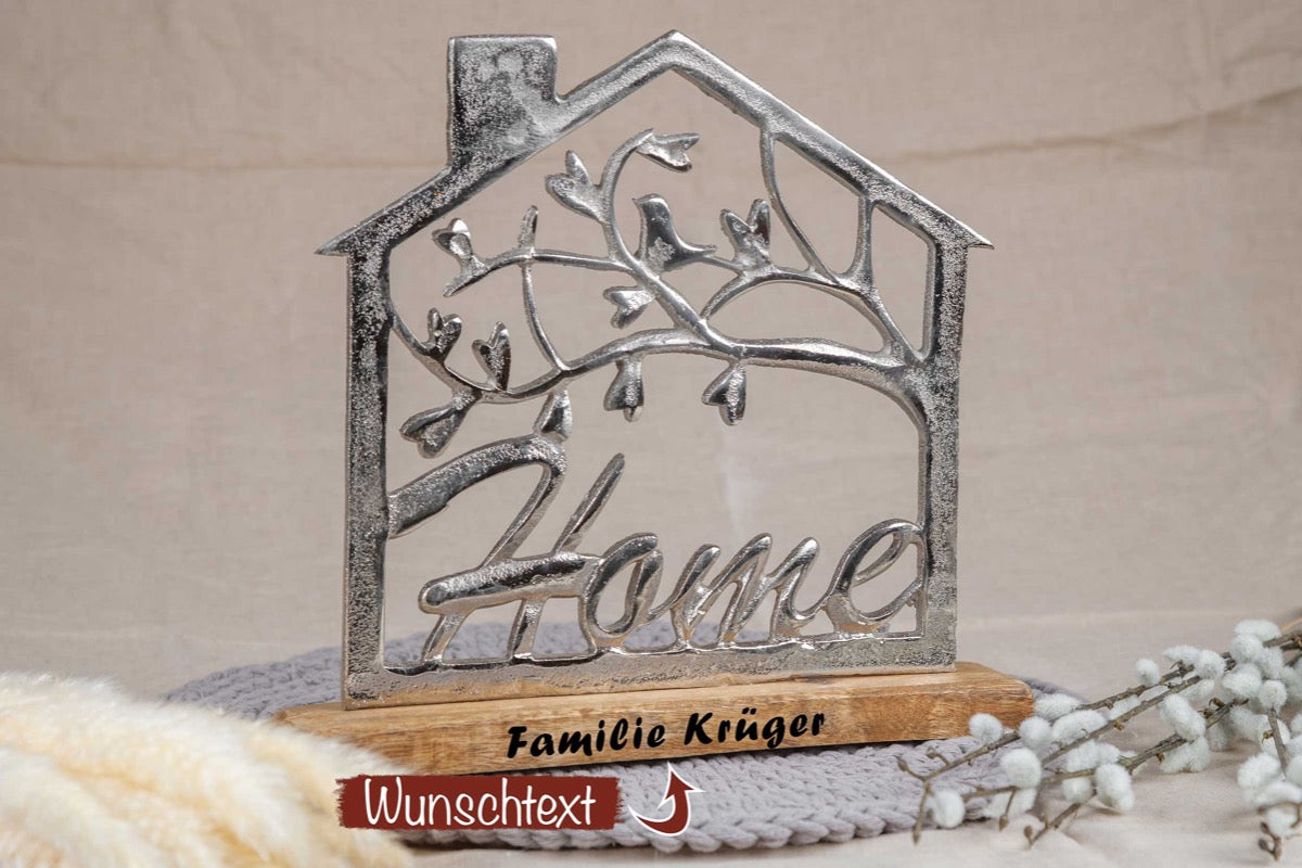 Einzugsgeschenk Haus mit Deiner Wunschgravur personalisiert