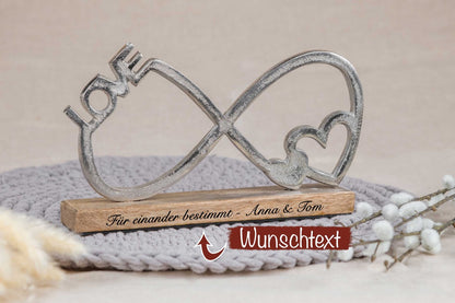 Hochzeitsgeschenk Infinity mit Gravur personalisiert