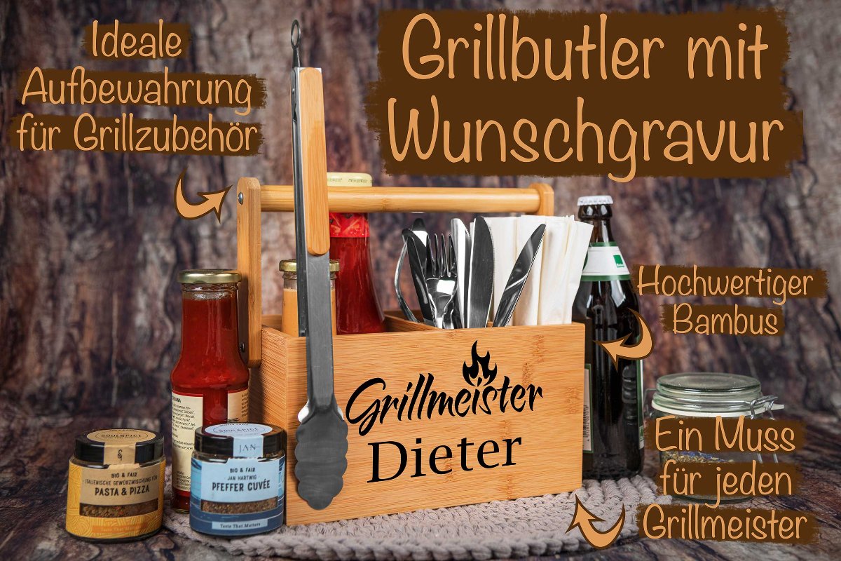 Grillbutler personalisiert aus Bambus