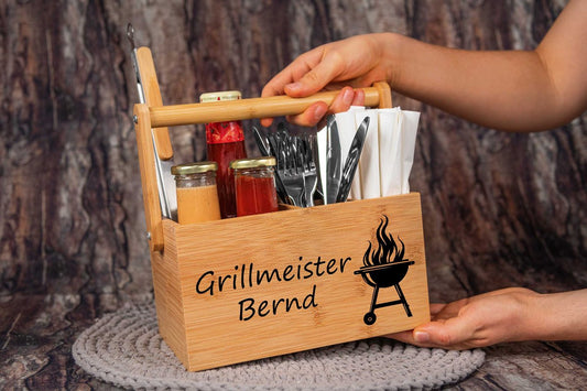 Grillbutler personalisiert aus Bambus