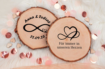 Personalisierte Baumscheibe mit Deiner Wunschgravur