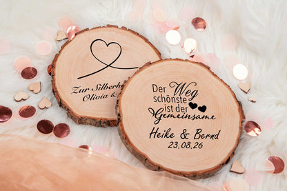 Personalisierte Baumscheibe mit Deiner Wunschgravur