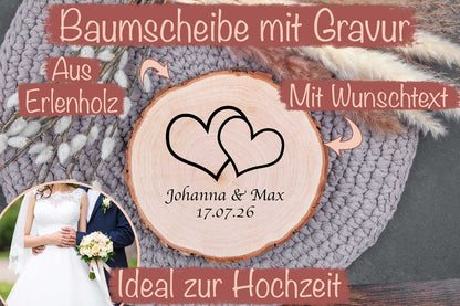 Personalisierte Baumscheibe mit Deiner Wunschgravur