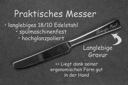 Personalisiertes Premium Messer aus Edelstahl