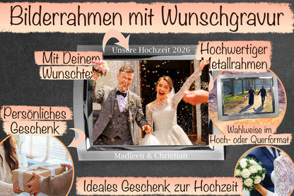 Personalisierter Bilderrahmen aus Aluminium