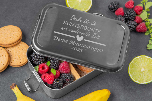 Brotdose aus Edelstahl personalisiert mit Gravur