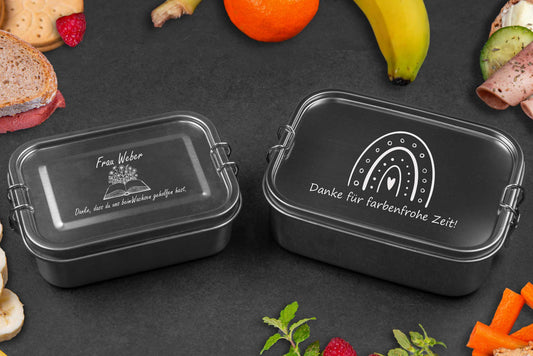 Edelstahl Brotdose personalisiert mit Gravur